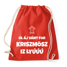 PRINTFASHION All I Want For Christmas - Sportzsák, Tornazsák - Piros tornazsák