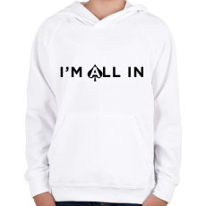 PRINTFASHION All in - Gyerek kapucnis pulóver - Fehér