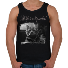 PRINTFASHION All life is a big sucker! - Férfi atléta - Fekete