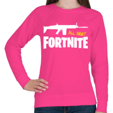 PRINTFASHION All night FORTNITE - Női pulóver - Fukszia