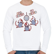 PRINTFASHION All panic - oposszum - Férfi pulóver - Fehér