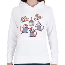 PRINTFASHION All panic - oposszum - Női kapucnis pulóver - Fehér női pulóver, kardigán