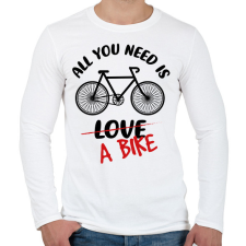 PRINTFASHION All you need is - Férfi hosszú ujjú póló - Fehér férfi póló