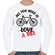 PRINTFASHION All you need is - Férfi pulóver - Fehér