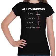 PRINTFASHION All you need is LOVE - Női póló - Fekete