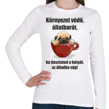PRINTFASHION allatbarat-001 - Női hosszú ujjú póló - Fehér női póló