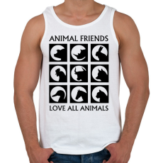 PRINTFASHION Állatbarát - Férfi atléta - Fehér