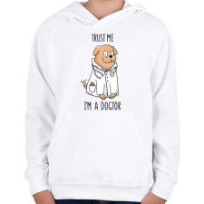 PRINTFASHION Állatorvos - Gyerek kapucnis pulóver - Fehér gyerek pulóver, kardigán