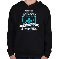 PRINTFASHION Állatorvos - Gyerek kapucnis pulóver - Fekete