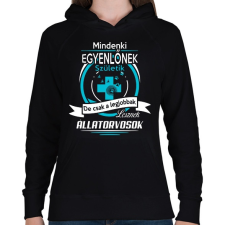 PRINTFASHION Állatorvos - Női kapucnis pulóver - Fekete női pulóver, kardigán