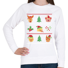 PRINTFASHION Állatos csúnya pulcsi - Női pulóver - Fehér női pulóver, kardigán