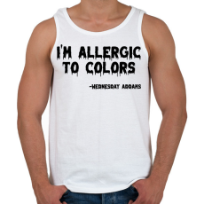 PRINTFASHION Allergia a színekre - Férfi atléta - Fehér