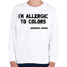 PRINTFASHION Allergia a színekre - Gyerek pulóver - Fehér gyerek pulóver, kardigán