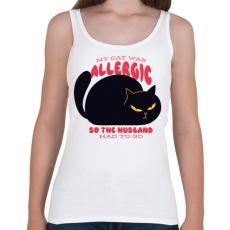 PRINTFASHION Allergiás macska - Női atléta - Fehér