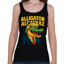 PRINTFASHION Alligator Alcatraz - Női atléta - Fekete női trikó