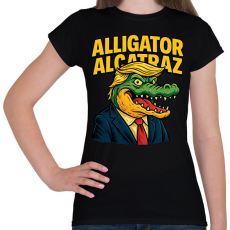 PRINTFASHION Alligator Alcatraz - Női póló - Fekete