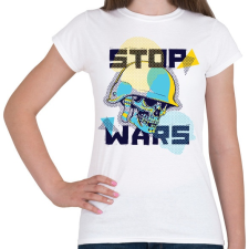 PRINTFASHION Állítsd meg a háborút! - Női póló - Fehér női póló