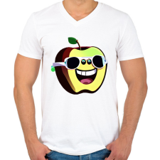PRINTFASHION Alma napszemüvegben - Férfi V-nyakú póló - Fehér férfi póló
