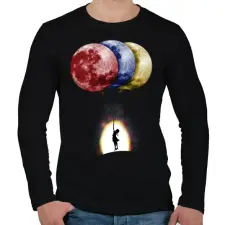 PRINTFASHION Álmodozók - Férfi hosszú ujjú póló - Fekete férfi póló