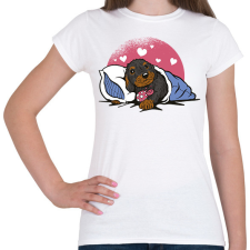 PRINTFASHION Álmos kutyus - Női póló - Fehér női póló