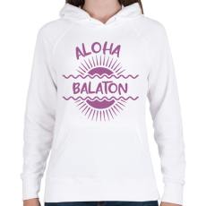 PRINTFASHION Aloha Balaton - Női kapucnis pulóver - Fehér
