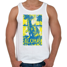 PRINTFASHION Aloha - Férfi atléta - Fehér