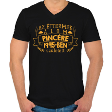 PRINTFASHION Álom pincér - Évszámmal - Férfi V-nyakú póló - Fekete