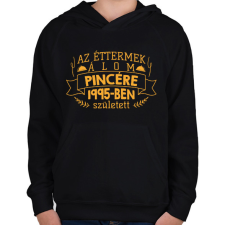 PRINTFASHION Álom pincér - Évszámmal - Gyerek kapucnis pulóver - Fekete gyerek pulóver, kardigán