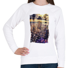 PRINTFASHION Álomvilág - Női pulóver - Fehér női pulóver, kardigán