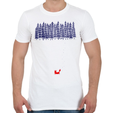 PRINTFASHION Alone in the forest - Férfi póló - Fehér férfi póló