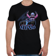 PRINTFASHION Alonso F1 - Férfi póló - Fekete