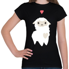 PRINTFASHION Alpaca - fehér - Női póló - Fekete