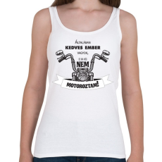 PRINTFASHION Általában kedves vagyok - Motoros minta - Női atléta - Fehér