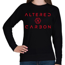 PRINTFASHION Altered Carbon logo - Női pulóver - Fekete női pulóver, kardigán