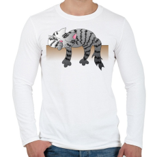 PRINTFASHION Alvó cic - Férfi hosszú ujjú póló - Fehér