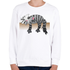 PRINTFASHION Alvó cic - Gyerek pulóver - Fehér gyerek pulóver, kardigán