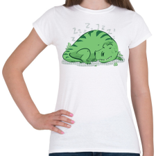 PRINTFASHION Alvó T-rex - Női póló - Fehér női póló