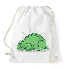 PRINTFASHION Alvó T-rex - Sportzsák, Tornazsák - Fehér tornazsák
