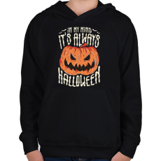 PRINTFASHION Always halloween - Gyerek kapucnis pulóver - Fekete