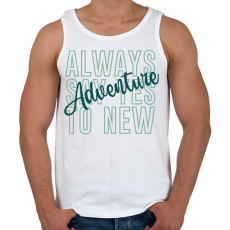 PRINTFASHION Always say yes - Férfi atléta - Fehér