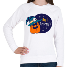 PRINTFASHION Am I Creepy? - Női pulóver - Fehér