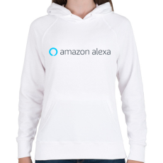 PRINTFASHION Amazon Alexa Logo - Női kapucnis pulóver - Fehér