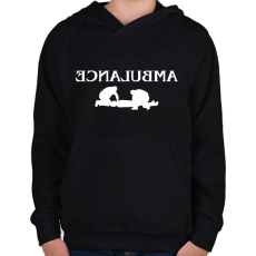 PRINTFASHION Ambulance - Gyerek kapucnis pulóver - Fekete