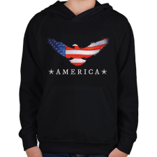 PRINTFASHION AMERICA - Gyerek kapucnis pulóver - Fekete gyerek pulóver, kardigán