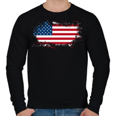 PRINTFASHION American  - Férfi pulóver - Fekete