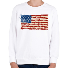 PRINTFASHION american flag - Gyerek pulóver - Fehér gyerek pulóver, kardigán