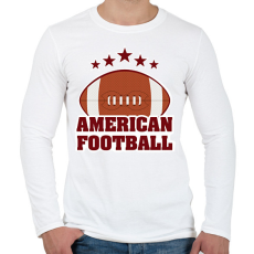 PRINTFASHION American football - Férfi hosszú ujjú póló - Fehér