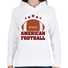 PRINTFASHION American football - Női kapucnis pulóver - Fehér női pulóver, kardigán
