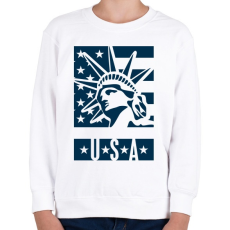 PRINTFASHION american - Gyerek pulóver - Fehér