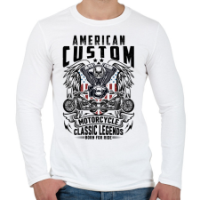 PRINTFASHION american motorcycle - Férfi hosszú ujjú póló - Fehér férfi póló
